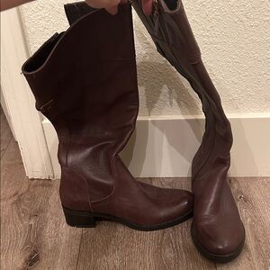 Franco Sarto Dark Brown Over the Knee Boots